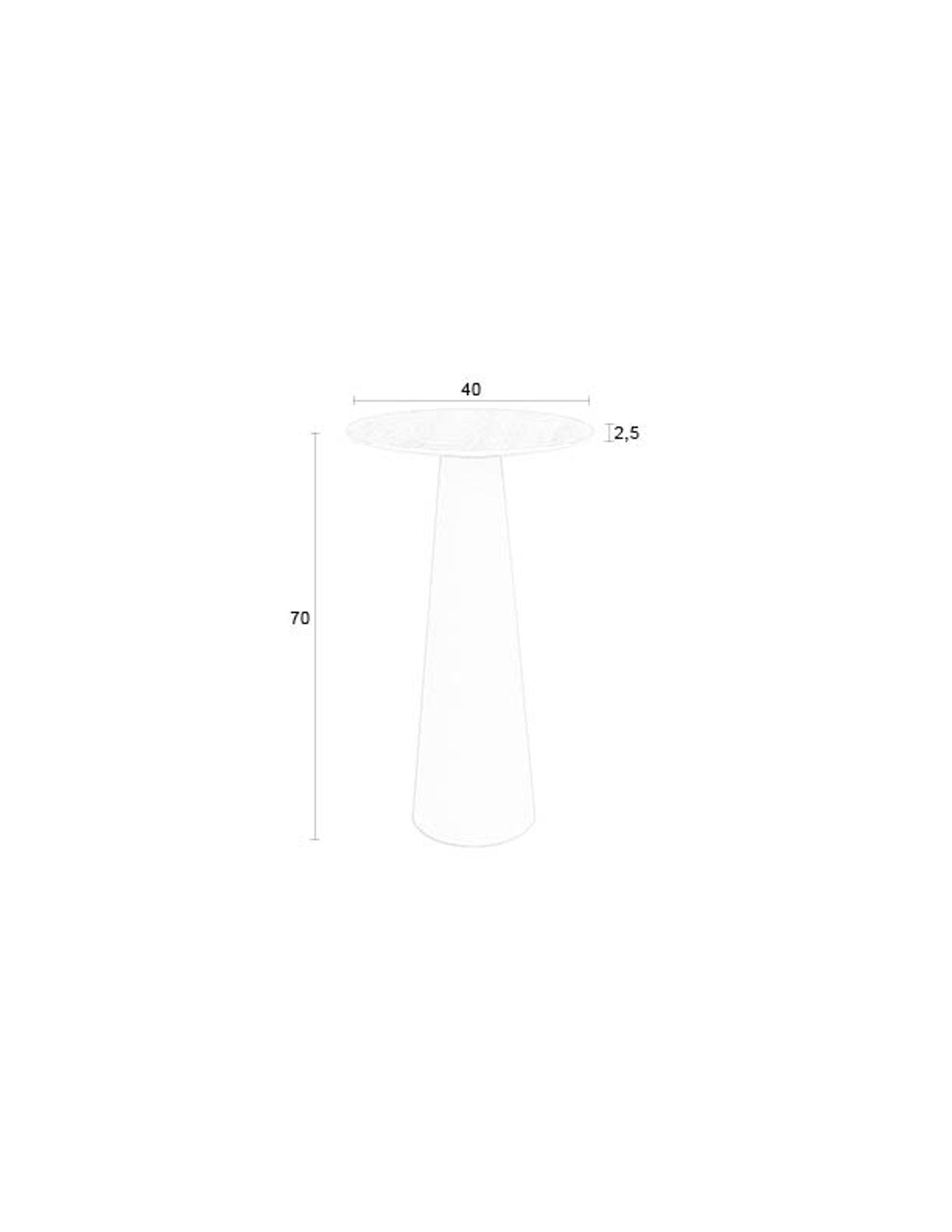 Joya Beige Side Table Large
